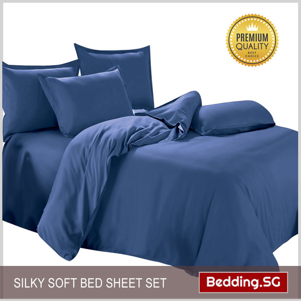 Queen Bedsheet Set Silky Soft Bed, Navy Blue Queen Bed Sheets