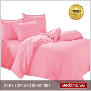 Queen Bedsheet Set Pink