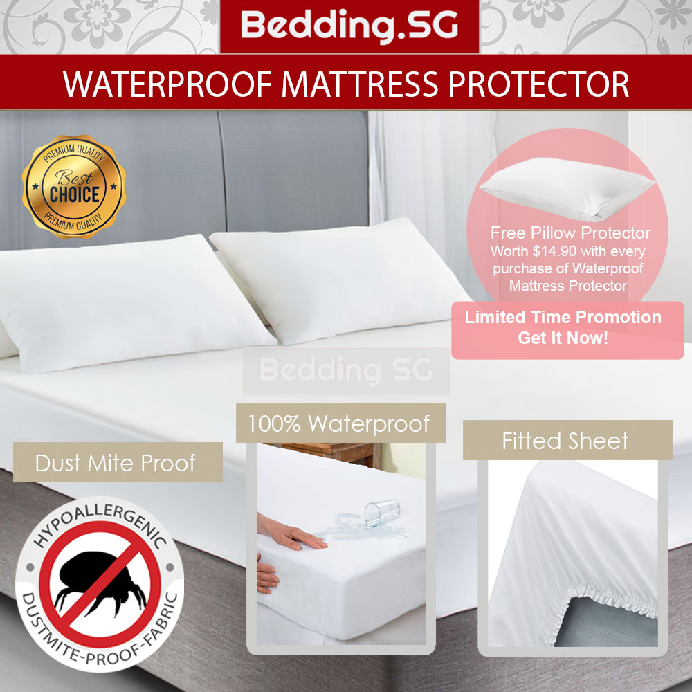 ▶ Premium Bamboo Waterproof Mattress Protector King Size Machine Washable Pad 