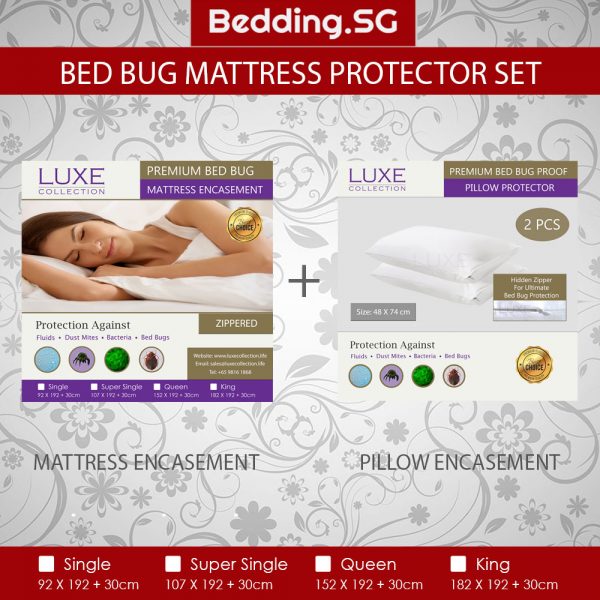 Bed Bug Mattress Protector SetMattress Encasement and Pillow Protector