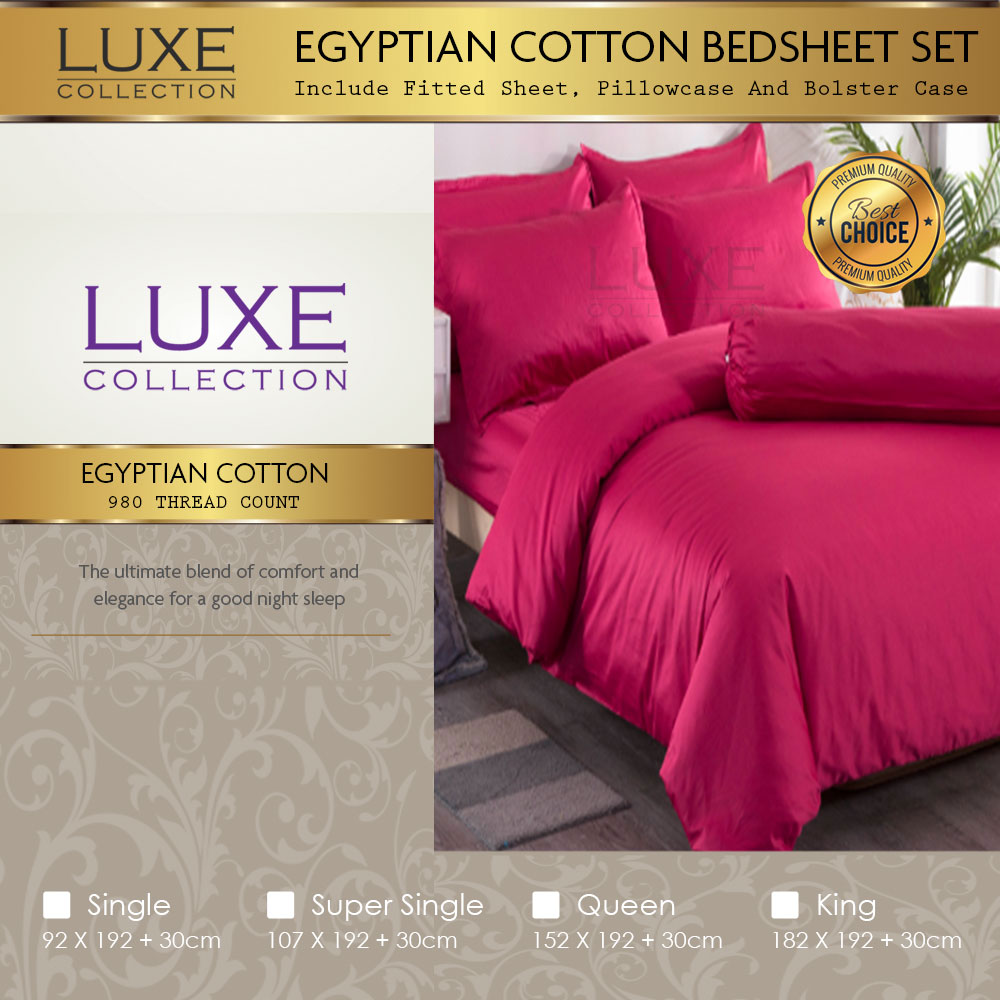 Egyptian Cotton Bed Sheet Set King Size, Red Bed Sheets King Size