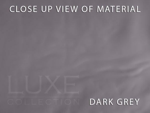 Egyptian Cotton Bedsheet Closeup View Dark Grey Color