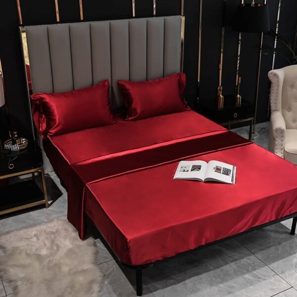 Satin Bedsheet - Feel Like Silk Bed Sheets - Image 4